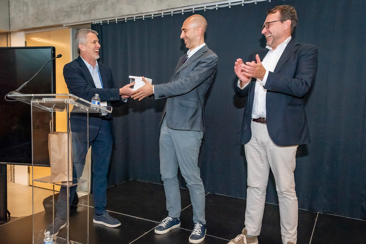 Giorgio Zanarone celebrating 11 years as SIOE Secretary.